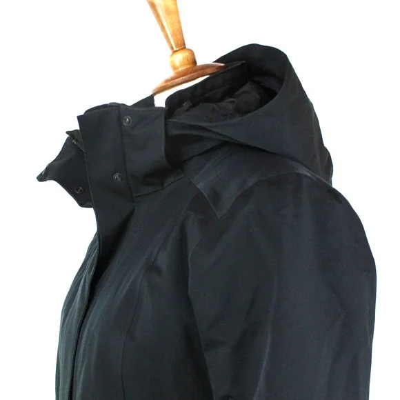 Patagonia Goose Down Hooded Coat Black H2NO Performance Insulated Lining Size S - Picture 3 of 7